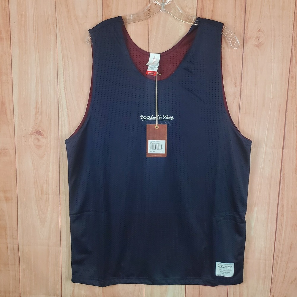 Mitchell & Ness Branded Essentials Mens Jersey L Blue Mason Round Neck Pullover